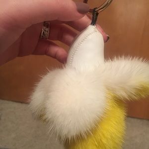 REAL MINK FUR BANANA KEYCHAIN!!!
